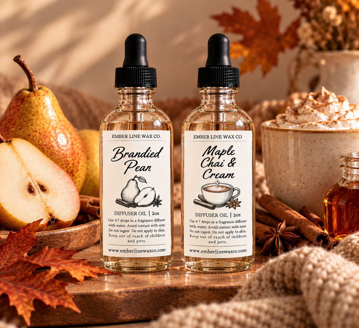 2 FALL FRAGRANCE DIFFUSER OIL BUNDLE